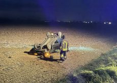 La Guida - Auto cappottata sulla statale 20 davanti a Cavallermaggiore