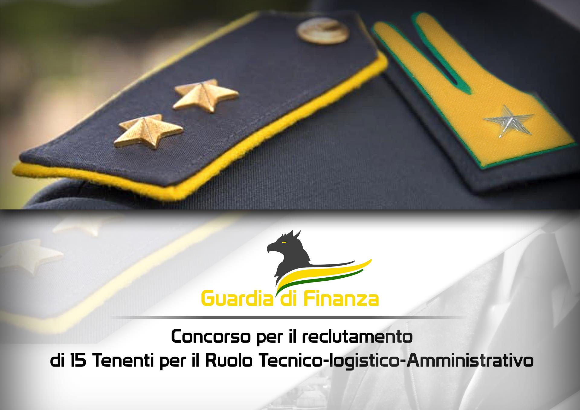 Concorso per 15 tenenti della Guardia di Finanza