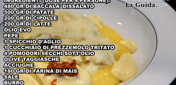 La Guida - Baccalà con polenta e tapenade (video)