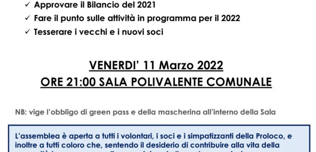 La Guida - Assemblea della Pro Loco di Bernezzo