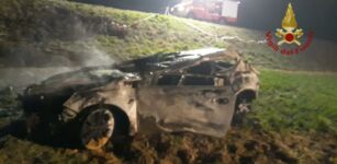 La Guida - Auto in fiamme sulla “Reale” a Marene
