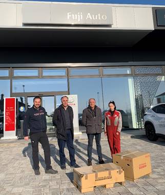 La concessionaria Toyota Fuji Auto di Cuneo dona materiale tecnologico all’Afp di Verzuolo
