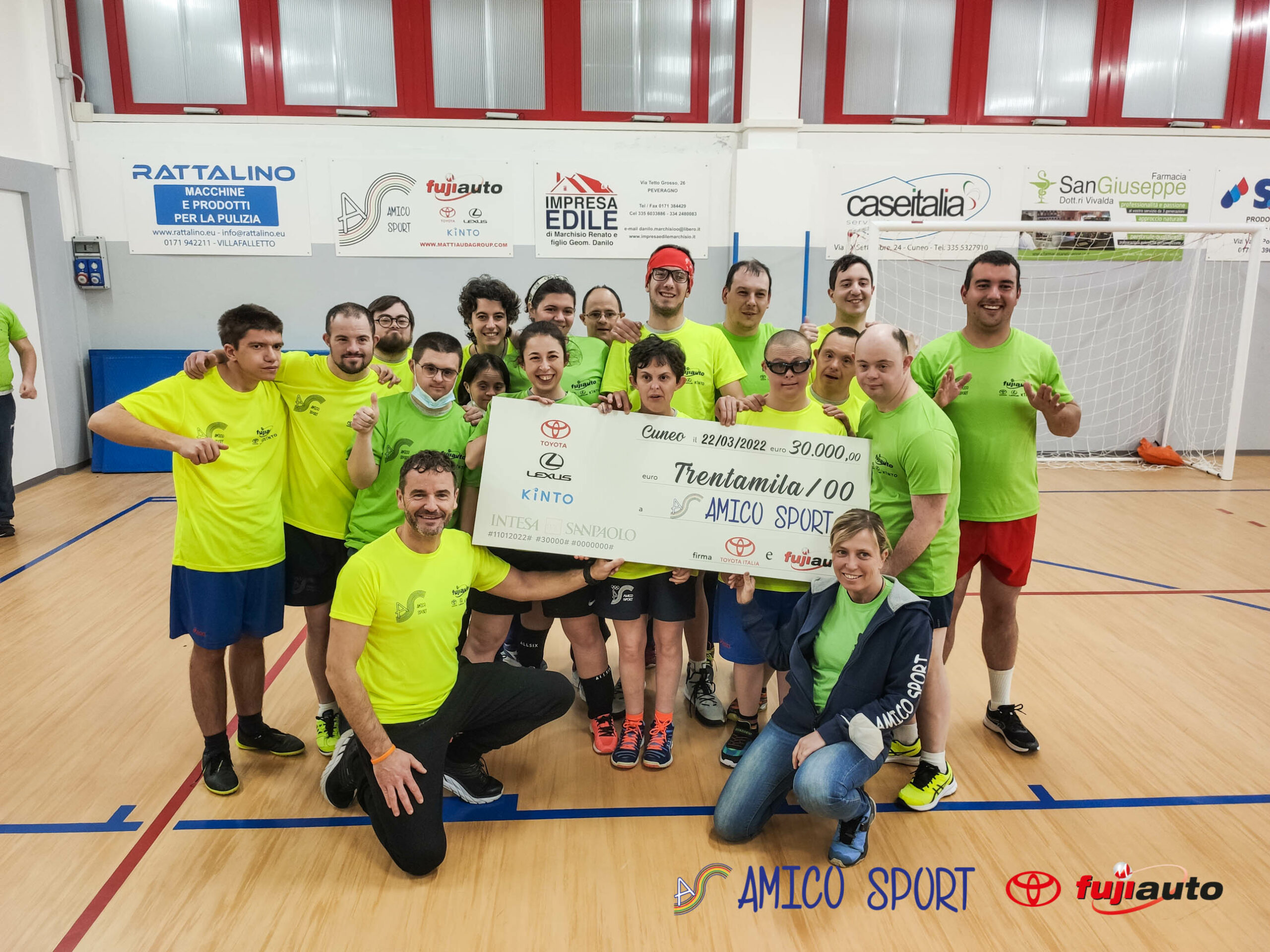 Da Toyota e FujiAuto 30.000 euro per Amico Sport