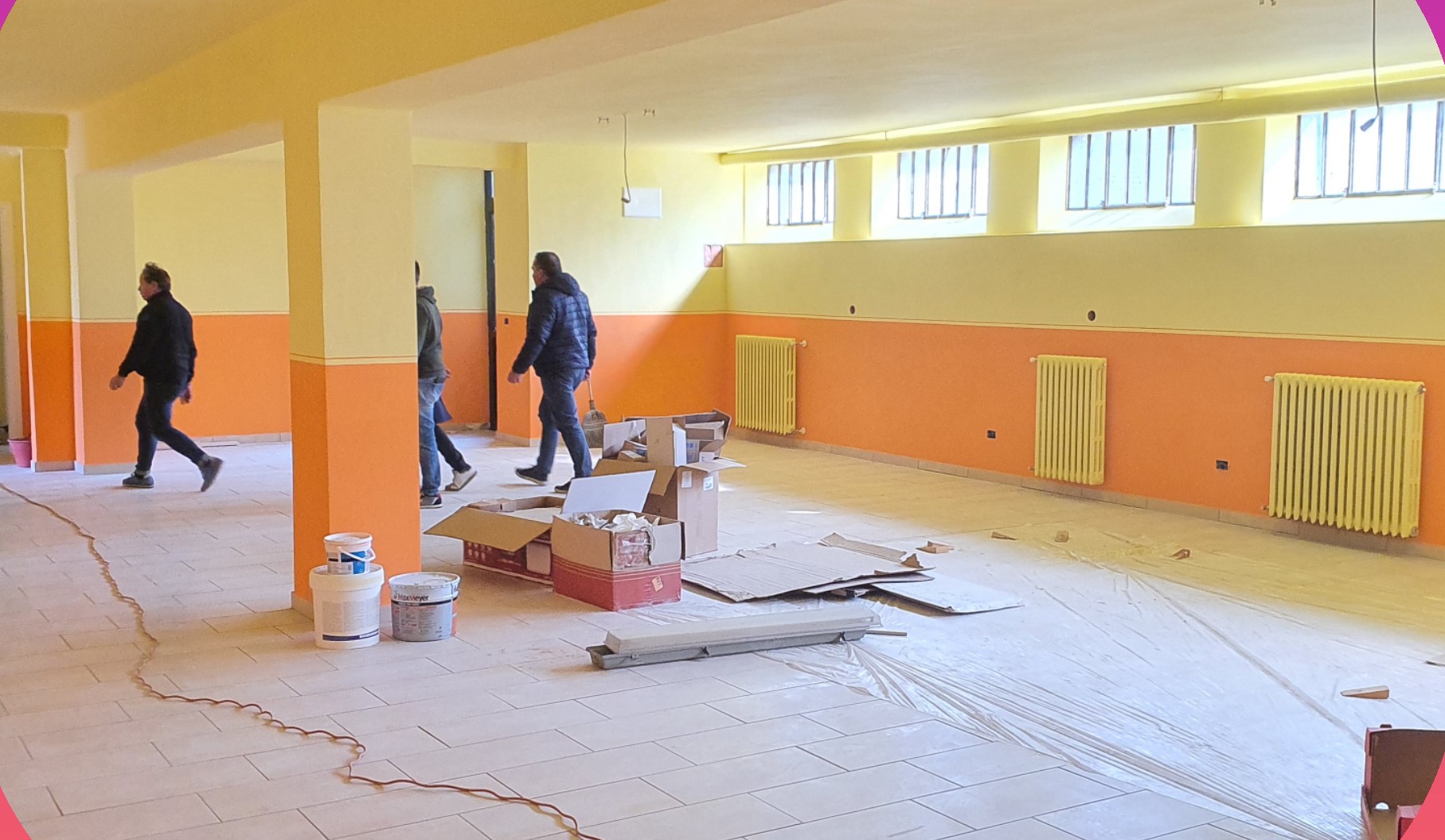 La riqualificazione del piano interrato delle elementari di Rifreddo