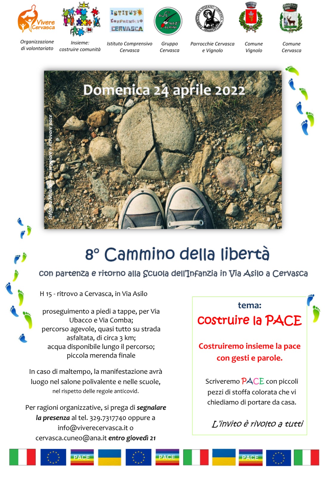 A Cervasca l’ottavo “Cammino della libertà”, domenica 24