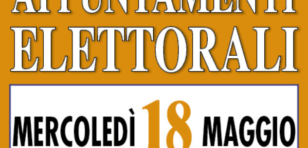 La Guida - Gli appuntamenti elettorali di mercoledì 18 maggio