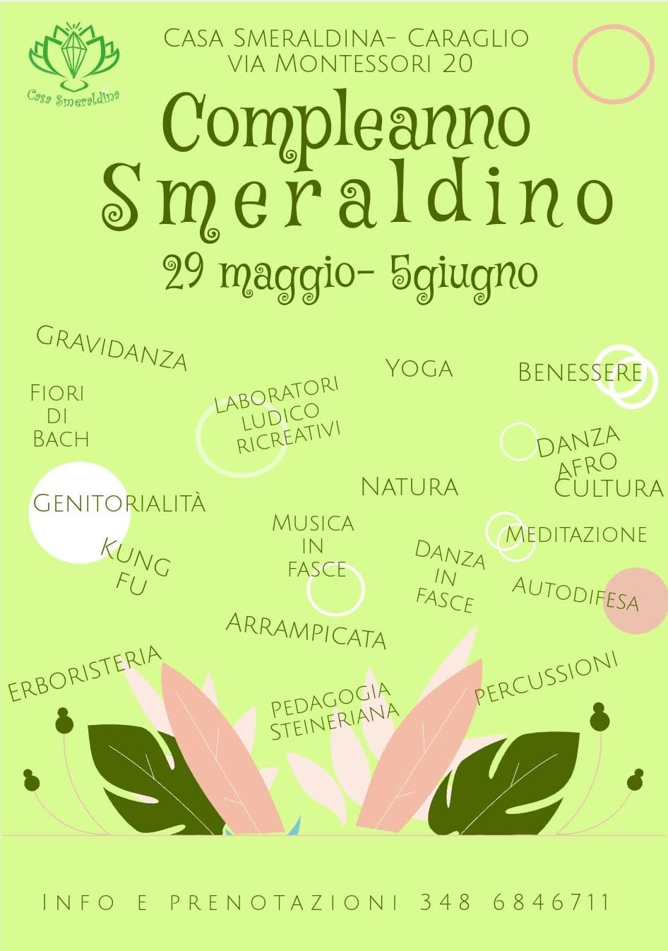 Festa e iniziative per il compleanno di Casa Smeraldina a Caraglio