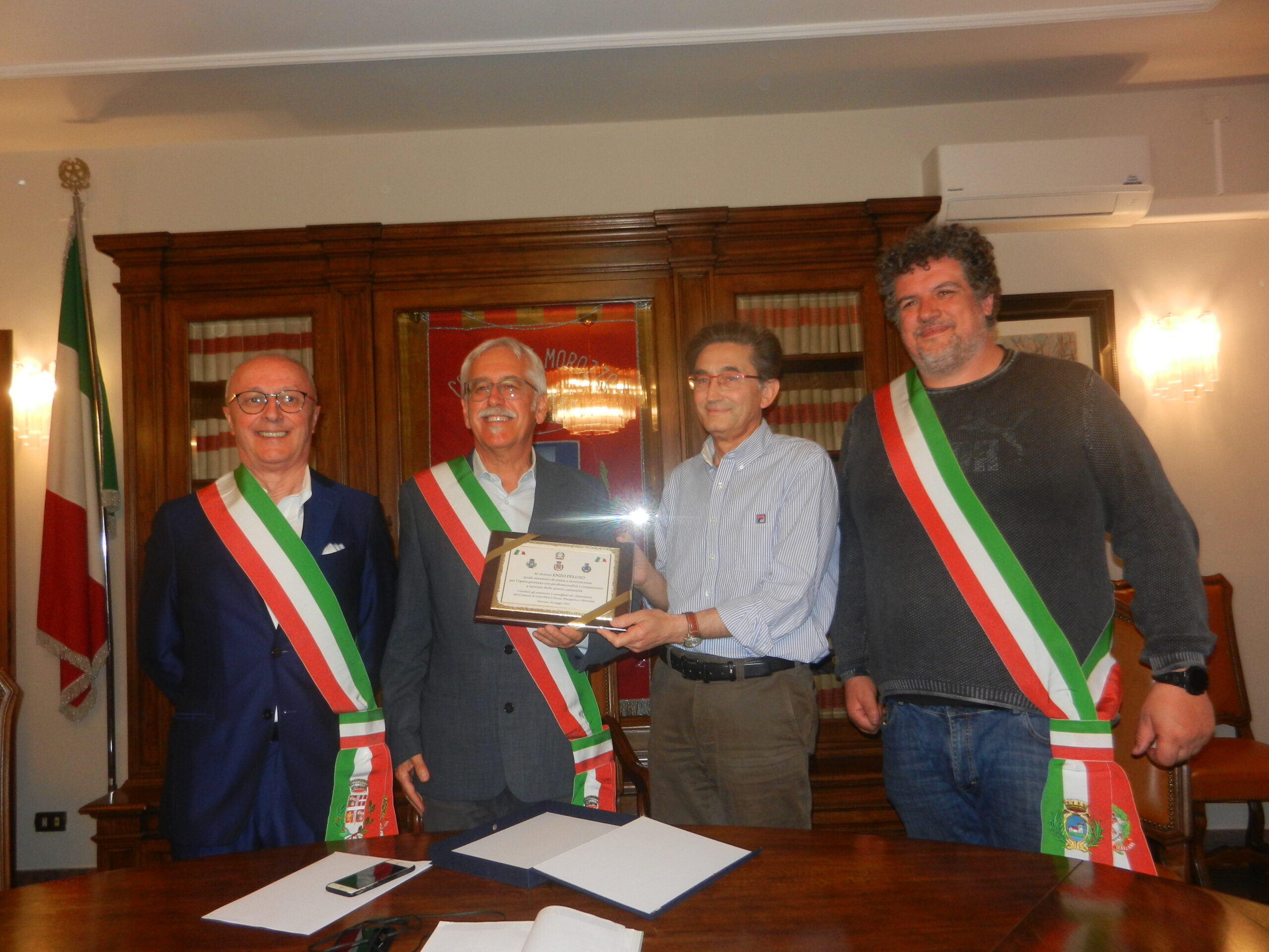 Il “grazie” degli amministratori di Castelletto Stura, Margarita e Morozzo al segretario Enzo Peluso