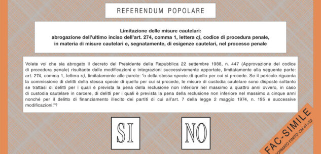 La Guida - Referendum 2, scheda arancione: misure cautelari