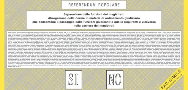 La Guida - Referendum 3, scheda gialla: separazione funzioni