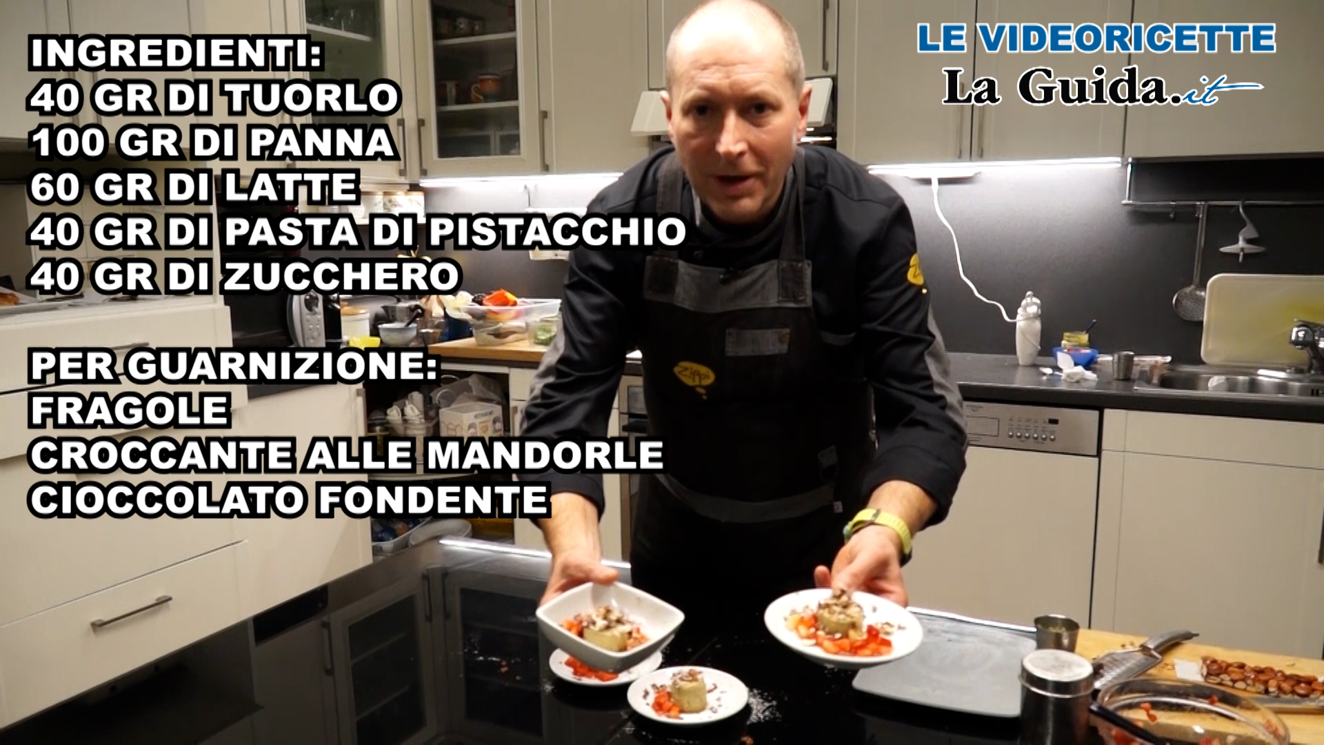 Cremino al pistacchio con le fragole (video)