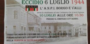 La Guida - Borgo, l’Anpi ricorda l’eccidio del 6 luglio 1944