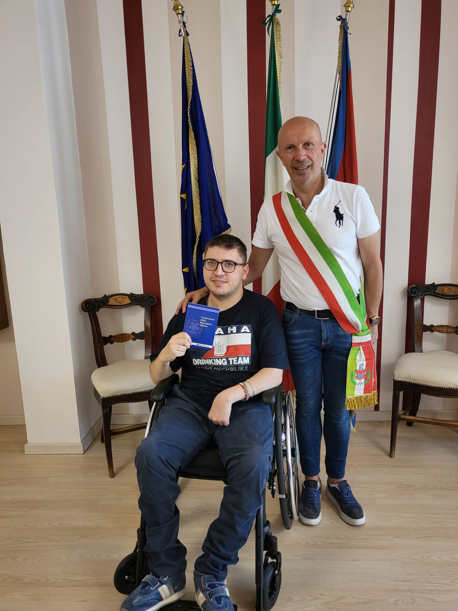 Adenis Hoxha, a Venasca da 17 anni, è diventato cittadino italiano