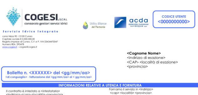 La Guida - La nuova bolletta dell’acqua intestata e, forse, pagata a Cogesi