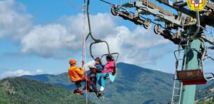 La Guida - Esercitazione del Soccorso Alpino per la discesa dalla seggiovia