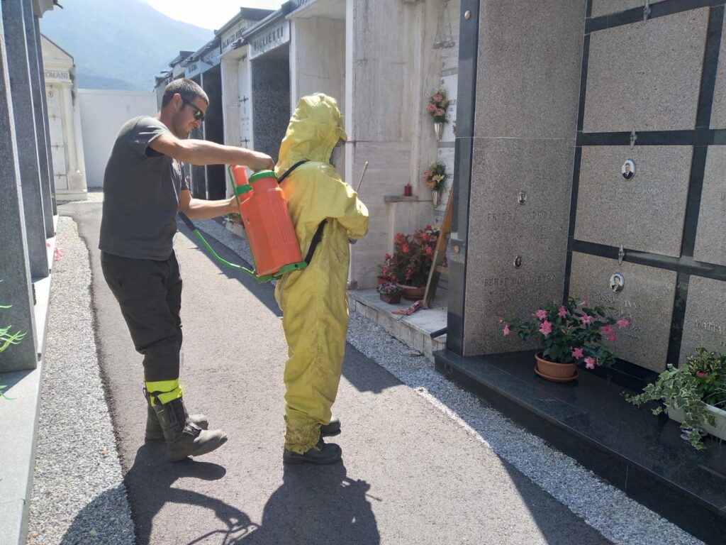 Peveragno cimitero vigili del fuoco intervento