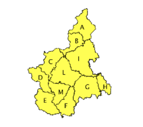 allerta gialla sul Piemonte