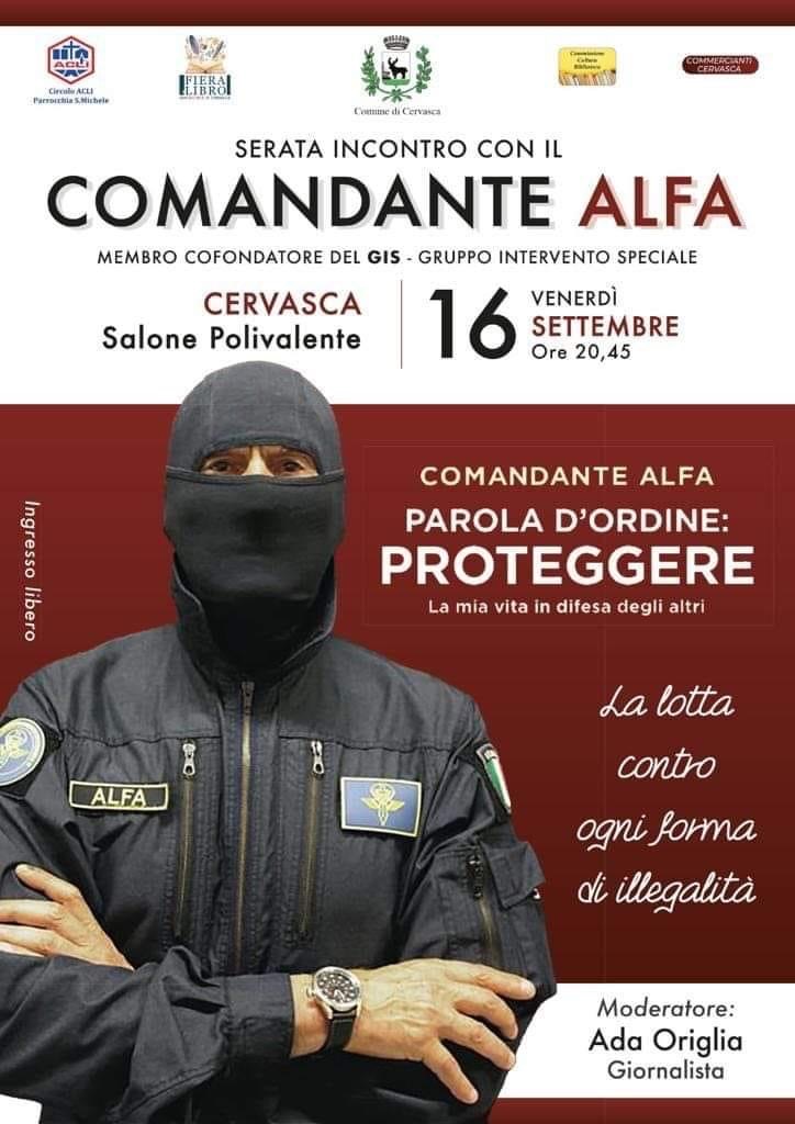 Cervasca, stasera il libro e la testimonianza del Comandante Alfa