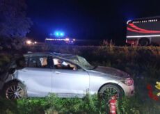 La Guida - Auto fuori strada in frazione San Lorenzo di Fossano