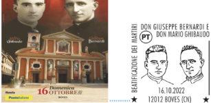 Annullo filatelico per la beatificazione di don Bernardi e don Ghibaudo La Guida - Annullo filatelico per la beatificazione di don Bernardi e don Ghibaudo