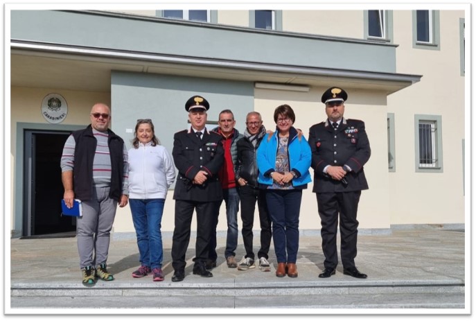 La giunta di Borgo San Dalmazzo in visita ai Carabinieri