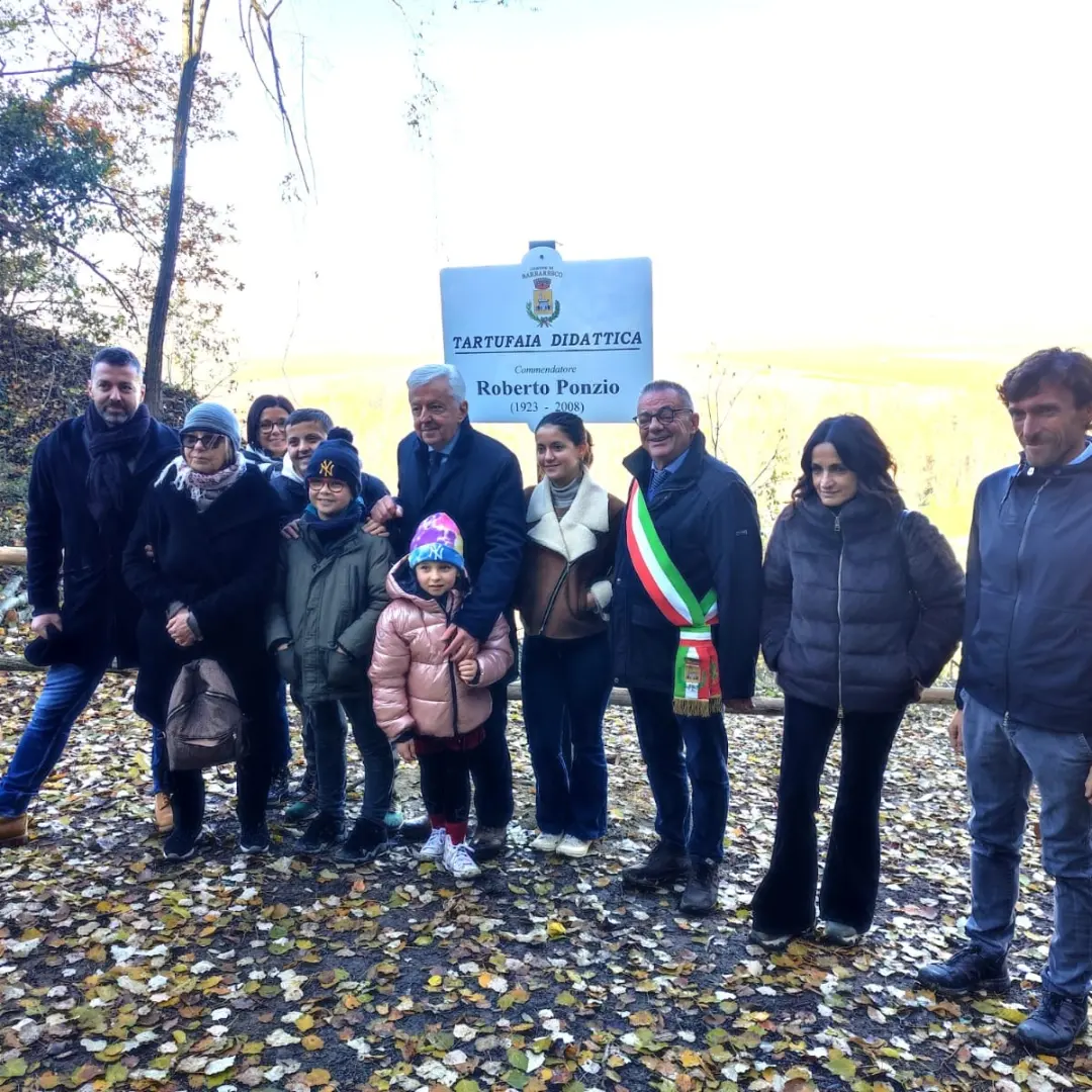 Inaugurata l’antica tartufaia di Barbaresco alla memoria di Roberto Ponzio