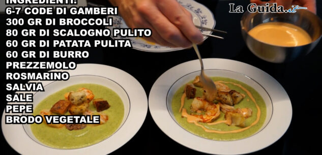 La Guida - Crema broccoli e gamberi (video)