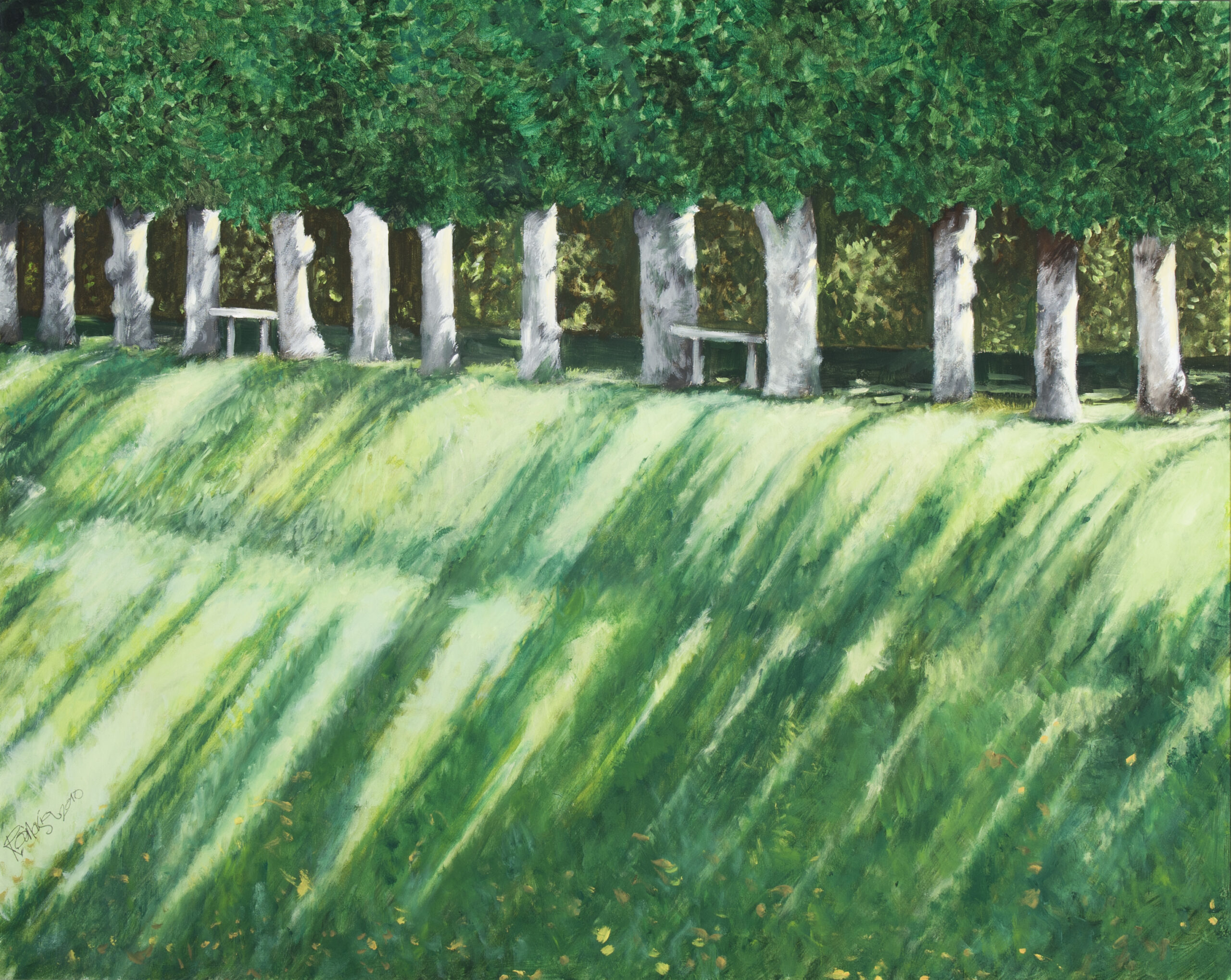 Artigiano del colore che dipinge la natura per scoprire se stesso