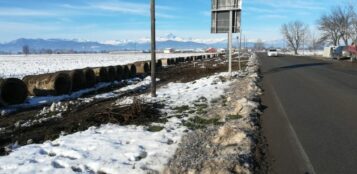 La Guida - Senso unico da Fossano in direzione Villafalletto per allargare la carreggiata