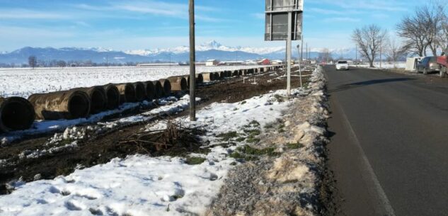 La Guida - Senso unico da Fossano in direzione Villafalletto per lavori sulla carreggiata