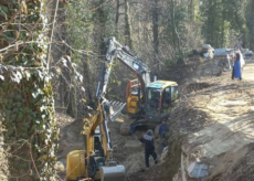 La Guida - Dronero, lavori di consolidamento lungo la strada Santa Maria