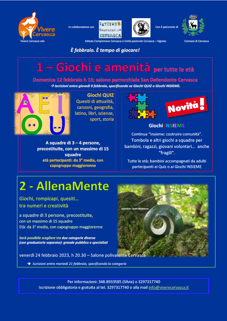 “Giochi e amenità per tutte le età” a San Defendente di Cervasca