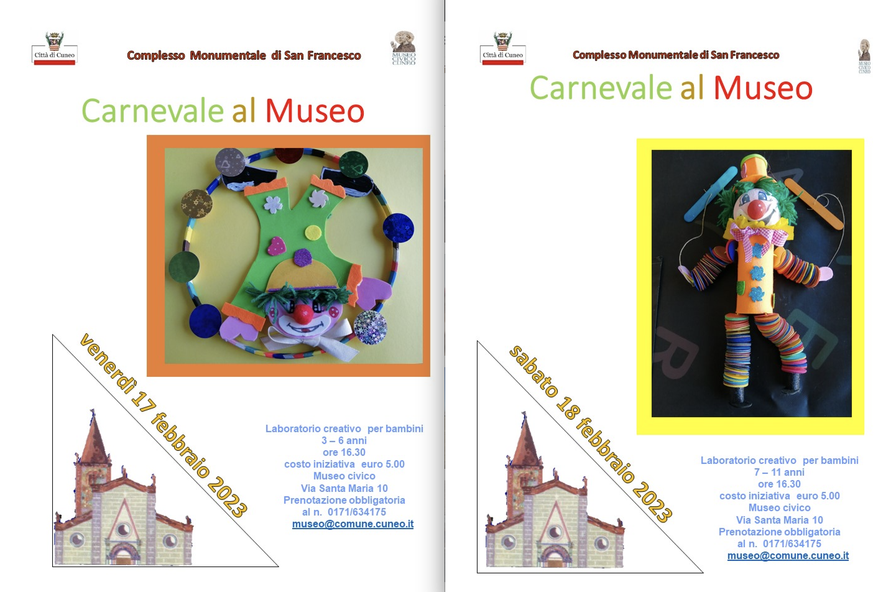 “Aspettando il carnevale”, due laboratori al Museo Civico di Cuneo