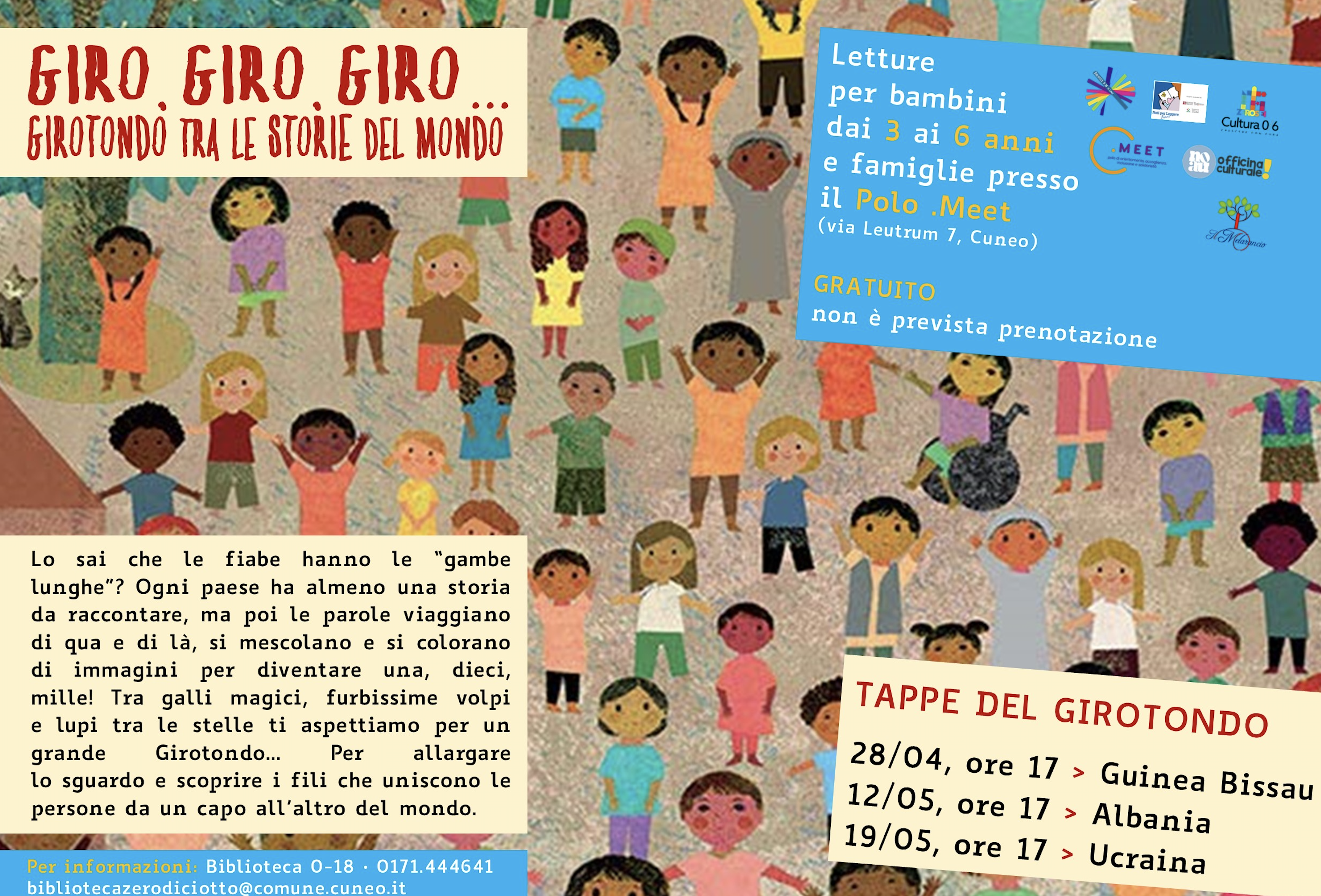 Girotondo tra le storie del mondo, letture per bambini dai 3 ai 6 anni al Punto Meet