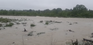 La Guida - Torrente Gesso ingrossato a Cuneo ma, per ora, nessun pericolo (video)