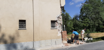 La Guida - Sant’Anna di Boves, lavori in corso per l’angolo della chiesa abbattuto da un camion