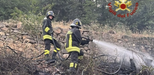 La Guida - Incendio di sterpaglie