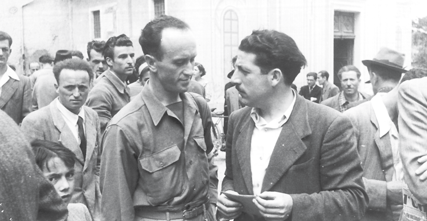 1944 - Valle Pesio, San Bartolomeo: Il capitano Piero Cosa e il tenente Aldo Sacchetti