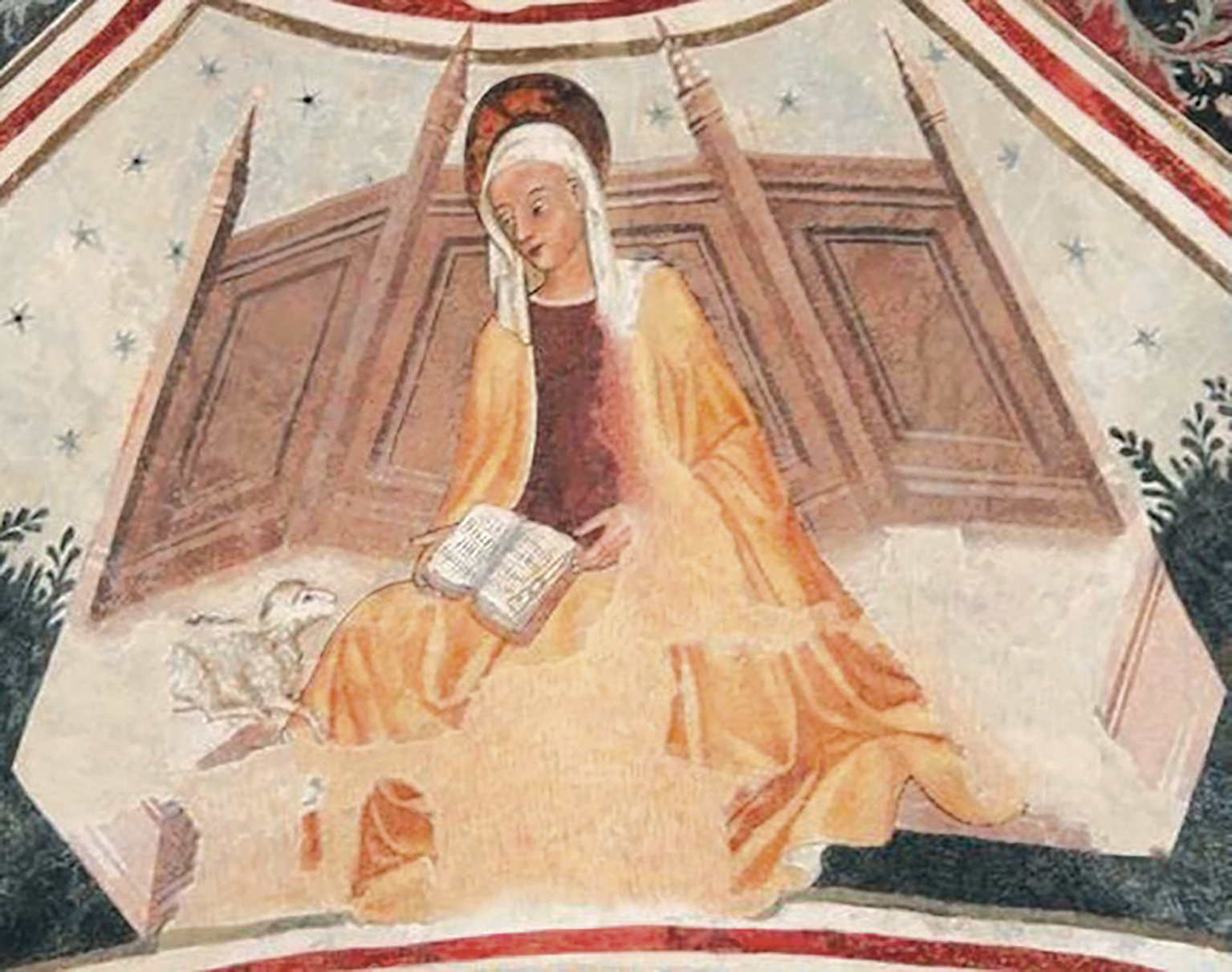 2 - Sant’Agnese; Affresco; Ignoto; Prima metà XIV secolo; Chiesa di San Domenico; Alba.