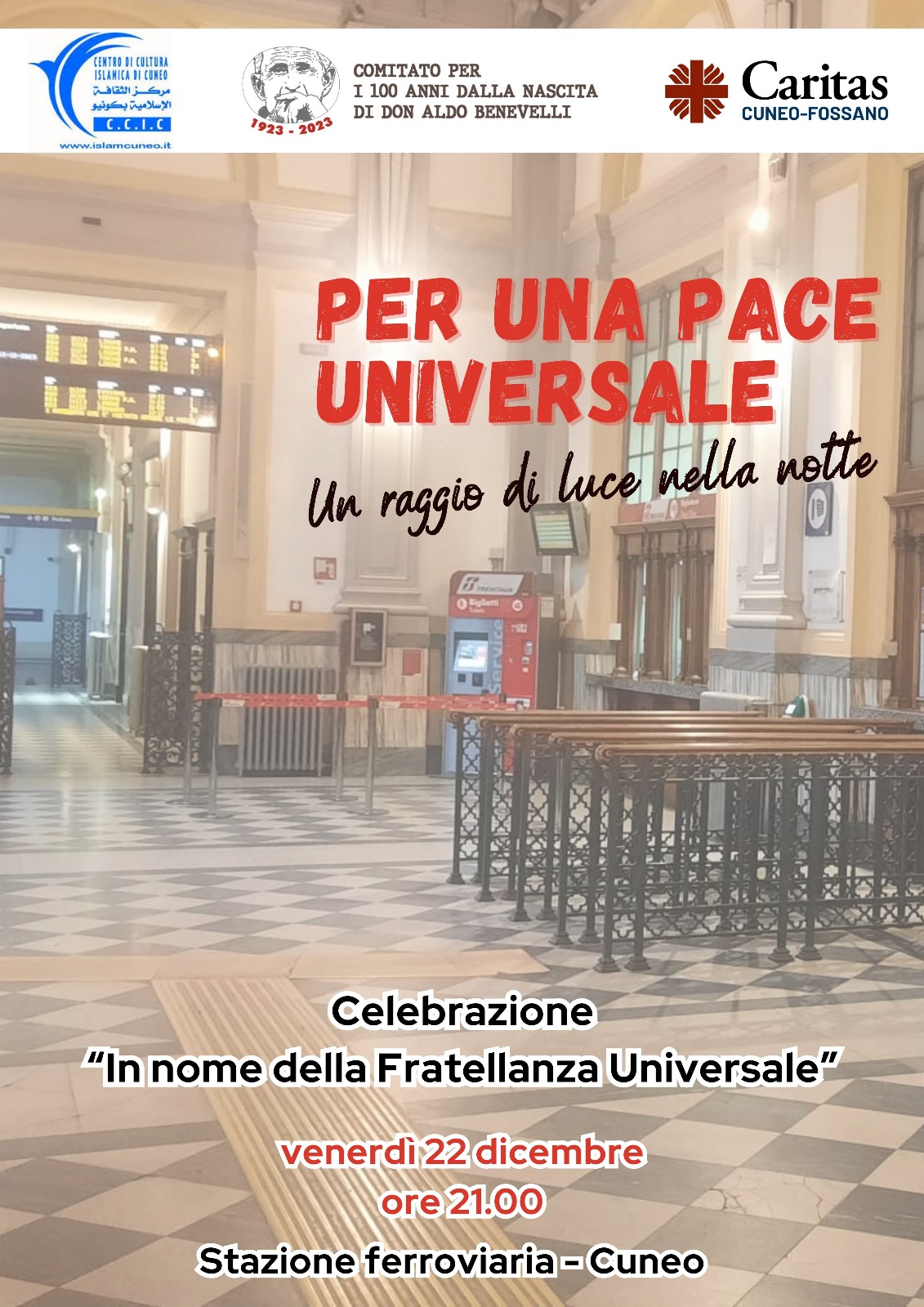 Celebrazione alla stazione di Cuneo