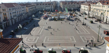 La Guida - Tanti giovani agricoltori nel corteo dei trattori a Cuneo, ripreso dal drone (video)