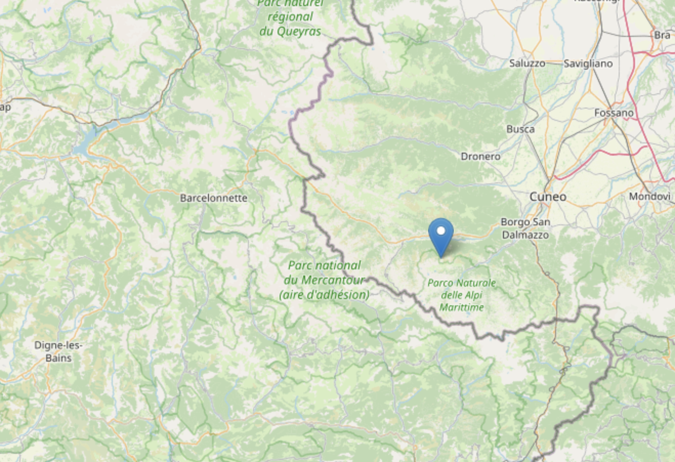 Lieve scossa di terremoto in valle Stura
