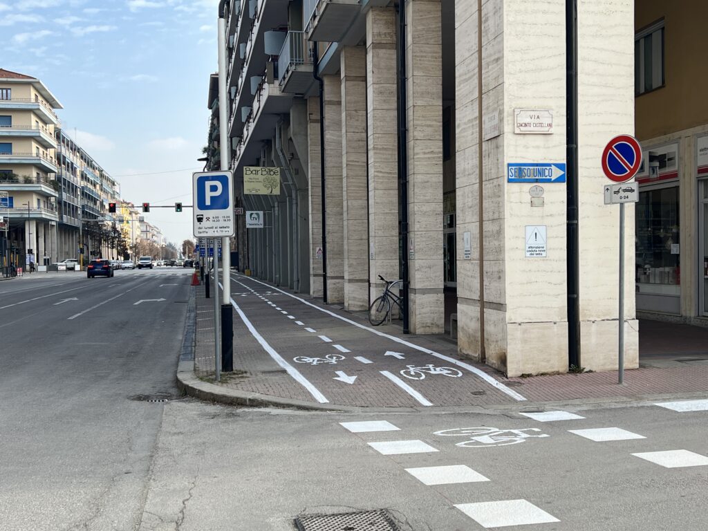 pista ciclabile in corso Galileo Ferraris