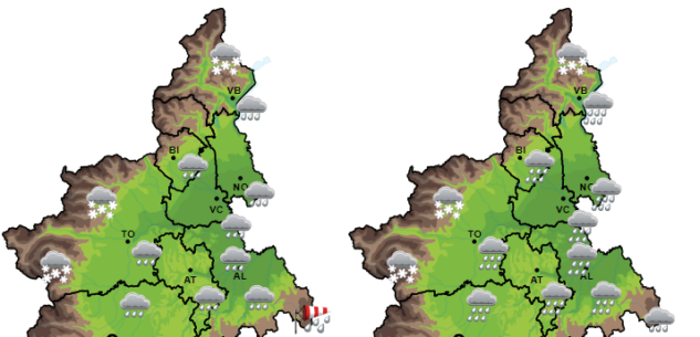 La Guida - Previsioni meteo: in Granda neve e pioggia fino a domani mattina (lunedì 4)