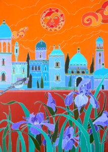 la gazza e gli iris (paesaggio d'oriente) Lidia Cirillo