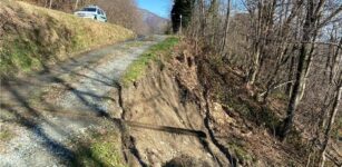 La Guida - Frana un pezzo di strada, a Paesana chiusa la strada di accesso alla borgata Marchetti