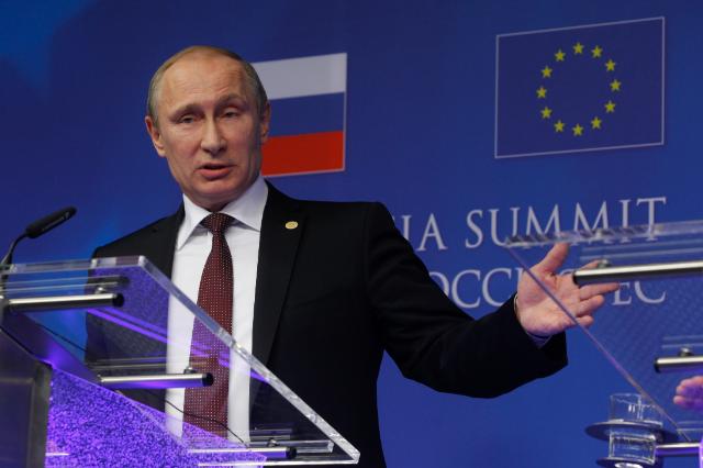Vladimir Putin. Fotografo: Etienne Ansotte. Copyright: Unione Europea, 2014; Fonte: Ec - Audiovisual Service