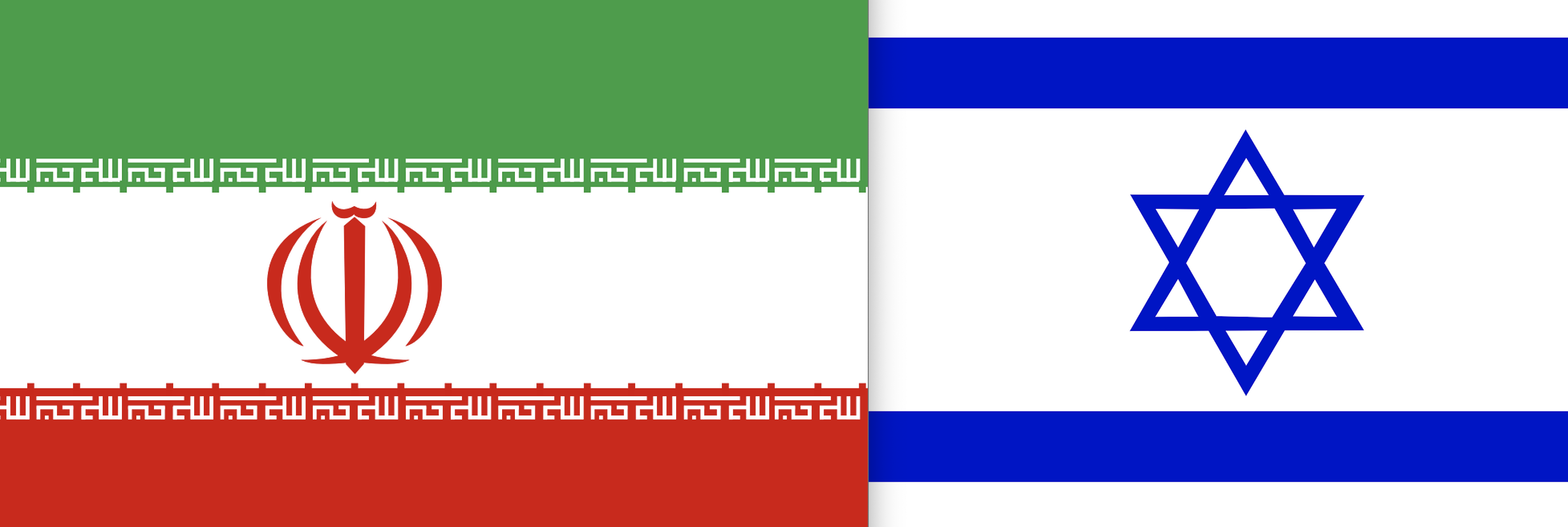 Bandiere di Iran e Israele