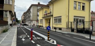 La Guida - Inaugurato il nuovo passaggio pedonale e il percorso ciclopedonale di fronte alla scuola in via Sobrero