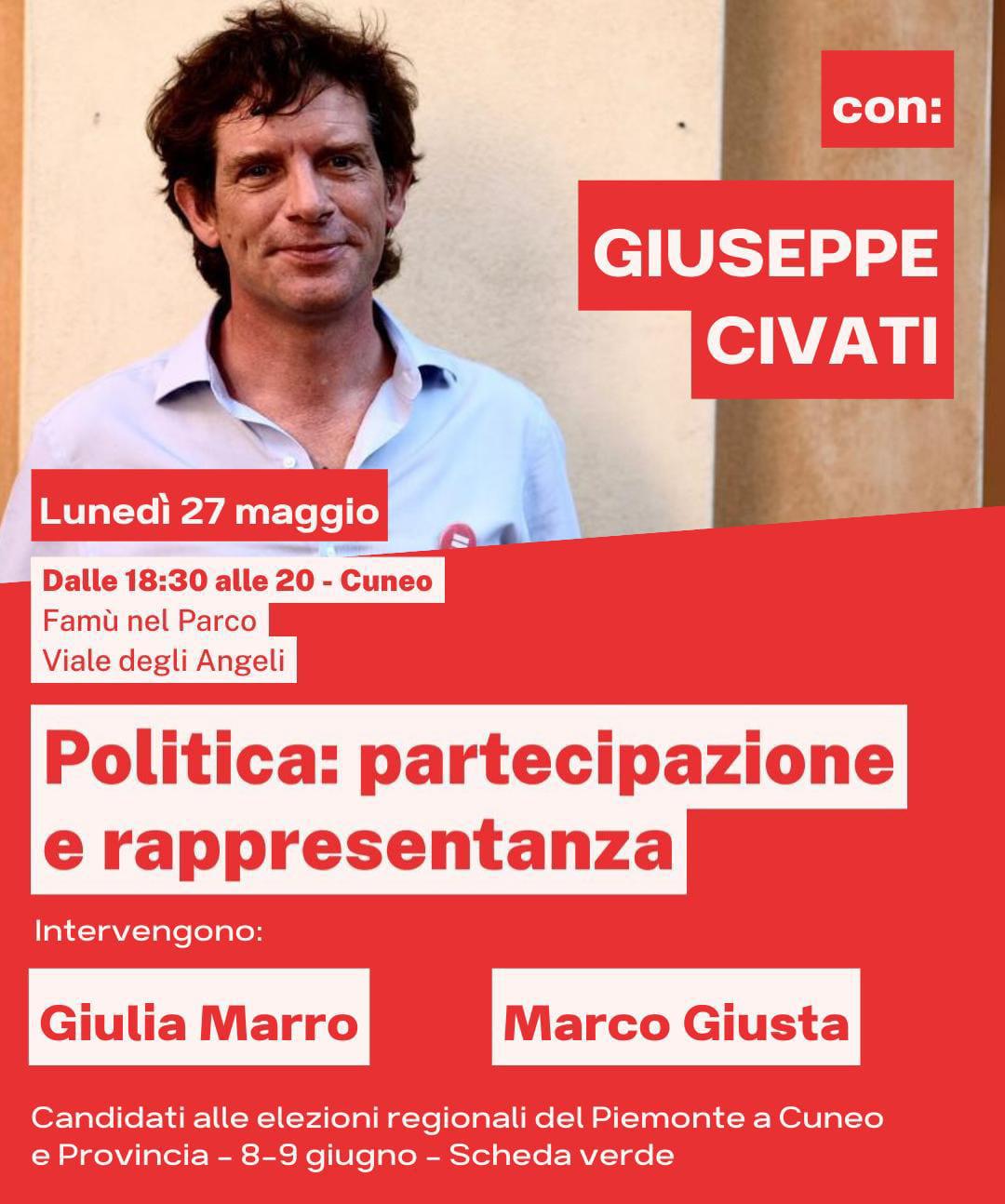 Politica, partecipazione e rappresentanza: se ne parla domani (lunedì 27) al Parco della Resistenza